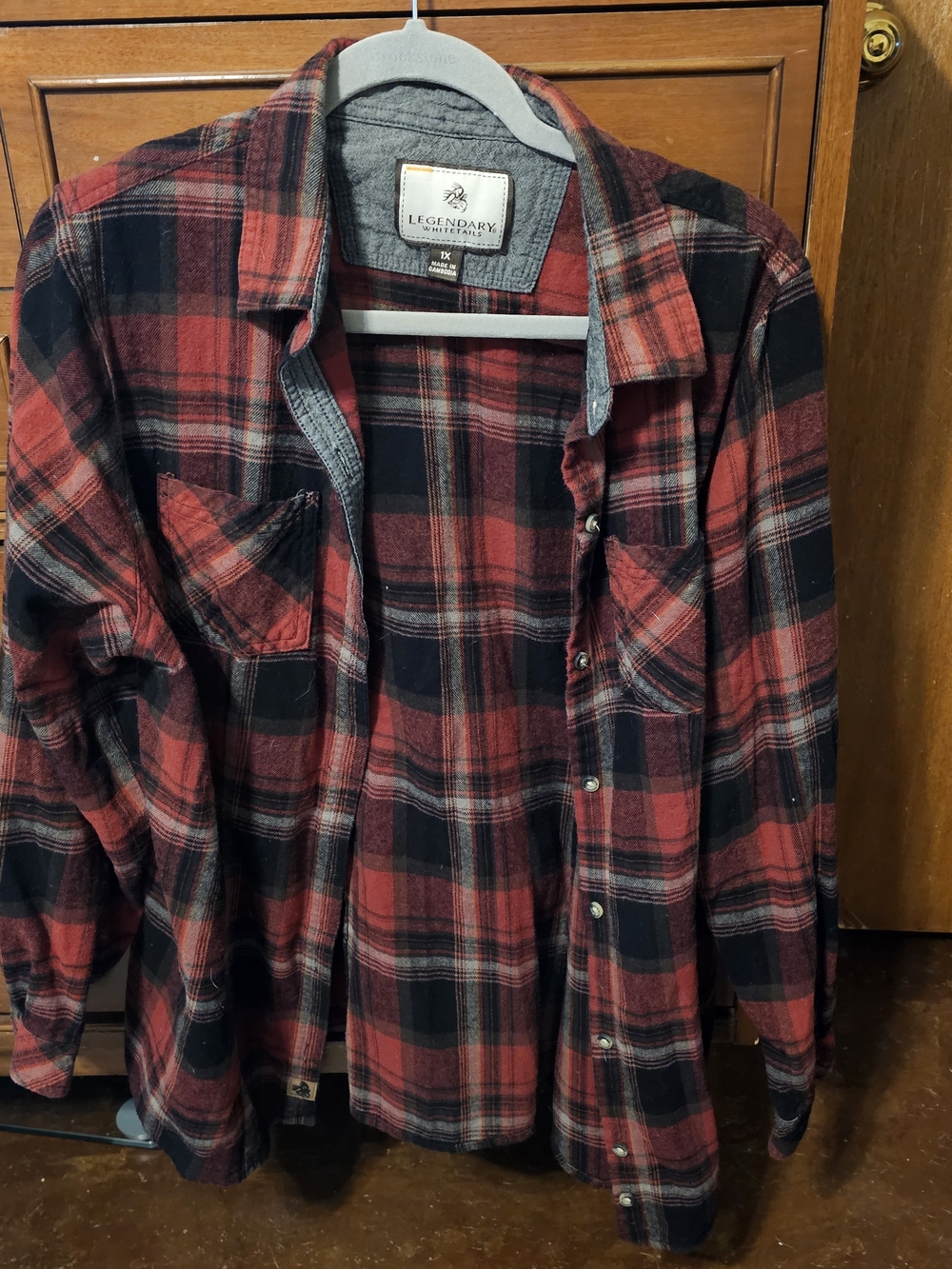 Legendary Whitetails Red and Black Plaid Button-Down Shirt